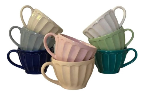 Tazon X20 Taza Ceramica Surtida Ancha Te Desayuno Bebida