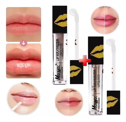 Set 2 Labial Gloss Con Colágeno Agranda Tus Labios Maximizer