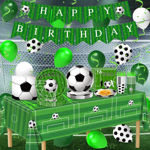 Decoraciones De Fútbol Para 24 Invitados, 143 Piezas