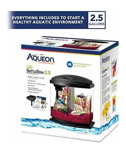 Acuario Bettabow Led Negro 2.5 Galones