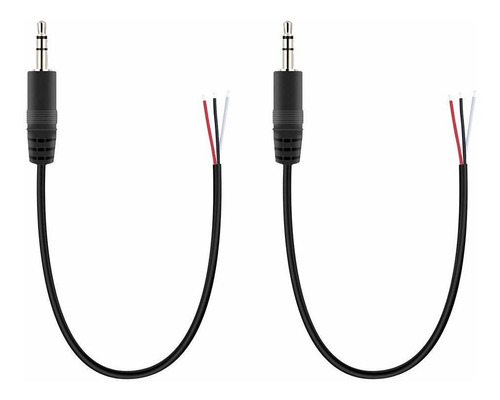 Cable De Audio De 2.5mm Trs A Cable Desnudo, 3 Polos/2 Pack