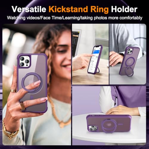 Funda Para iPhone 12/13 Pro Max Morado Piel Sintetica