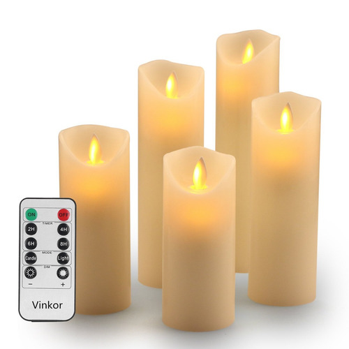Vinkor Sin Llama Velas Encendidas Velas Sin Llama Conjunto D