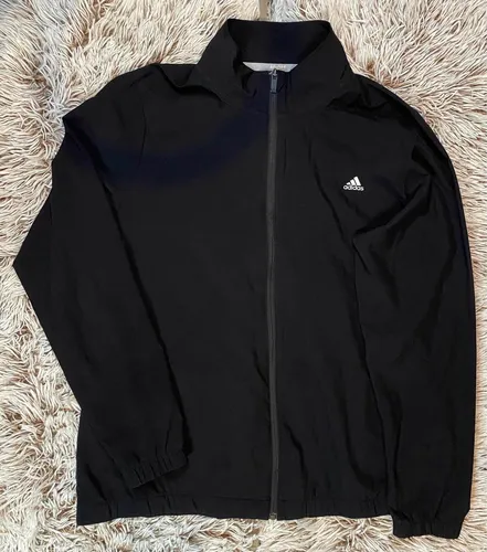 Chamarra Rompevientos adidas Negro Sin Gorro Hombre Talla Xl