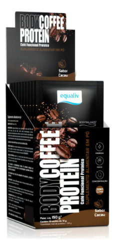 Body Coffee Protein Café Funcional Protéico 10 Saches. Sabor Coffee
