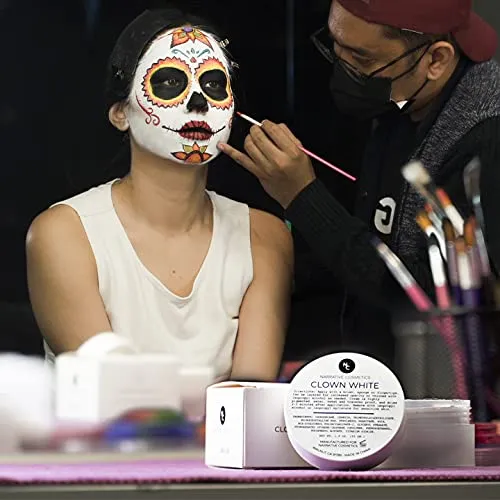 Maquillaje En Crema Blanca De Payaso, Pintura Facial