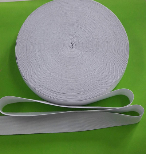 Elastico Poliester Blanco 25mm X 50 Metros Elacin