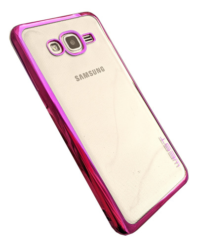 Funda Borde Color Metalizad Transparente Para Samsung J7 Pro