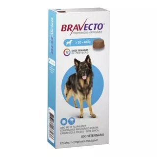 Antipulga Carrapato Bravecto Cães De 20 A 40 Kg Original