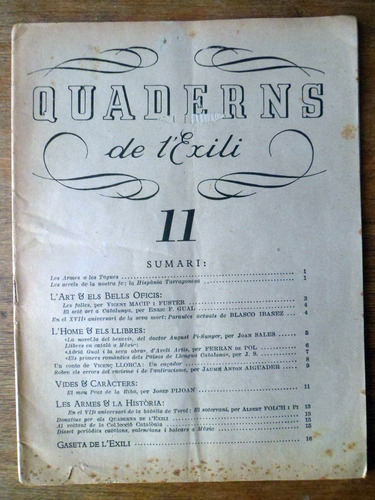 Quaderns De L Exili Feb 1945 No.10 Catalunya Coyoacan Mexico