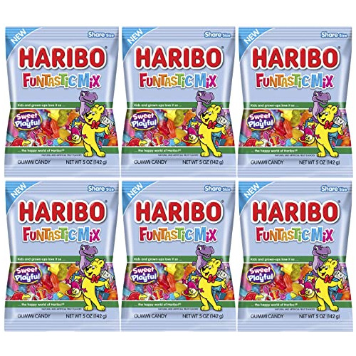 Haribo Funtastic Mix Paquete De 6 (bolsas De 5 Oz) | Varieda