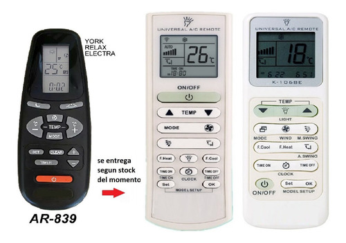 Control Remoto Aire Acondicionado Rc5 Rc-5 Para Electra York