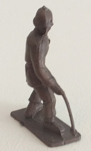 Imagen 2 de 7 de Figura Aleman Barreminas Soldadito Plastico Retro Vintage