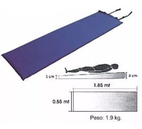 Imagen 4 de 8 de Colchoneta Autoinflable Doite Gamma 1,9kgs Inflable 1 Plaza