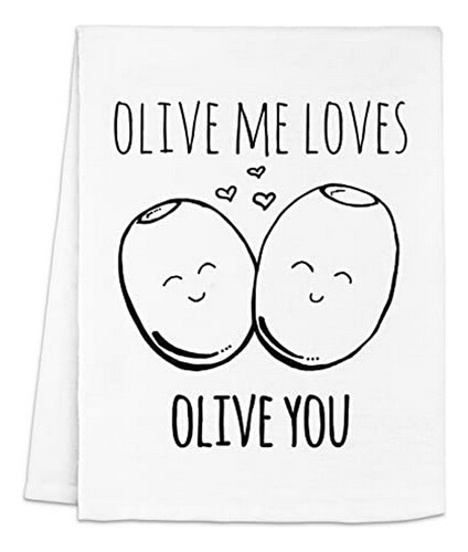 Paño De Cocina Divertido  Olive Me Loves Olive You 