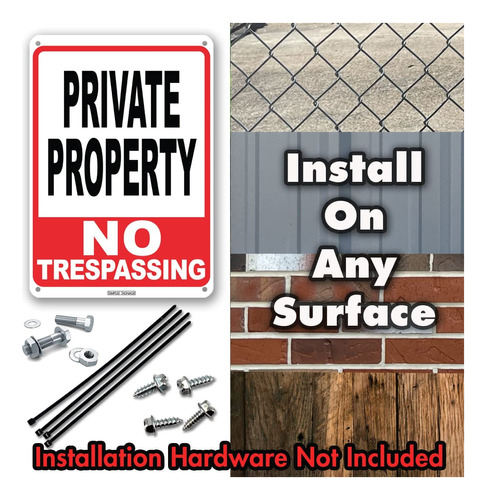 Simplee Signage No Trespassing Signs Private Property 7 X 10
