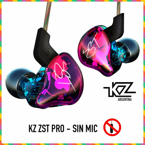 Auriculares In Ear Kz Zst Pro 2 Vias Monitor Sin Micrófono - Representante Oficial Kz