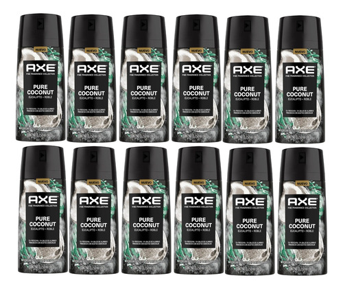 Pack Promo X 12 Unidades | Axe Desodorante Corporal 48 Hs Pure Coconut