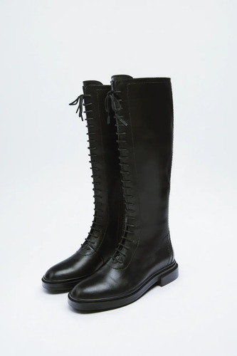 Botas Altas Acordonadas Zara T39