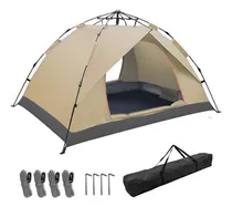 Comprar Carpa Automática Autoarmable 210x200x135 Profesional 3 Per Color Beige