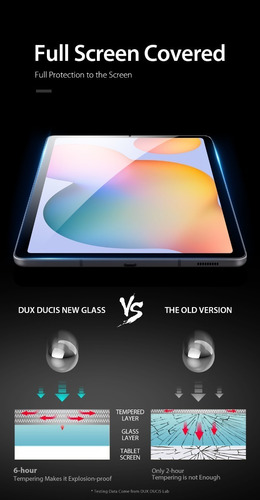 Imagen 4 de 9 de Samsung Galaxy Tab S6 10.5 T860 Lámina Vidrio Templado Dux
