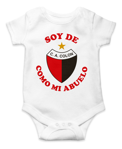 Body Para Bebé Colon De Santa Fe Como Mi Papá Algodón Blanco