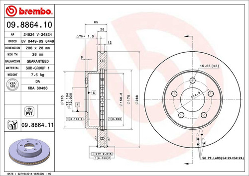 Disco De Freno/ Jeep Liberty Renegade 2002 A 2006 Delan Vent