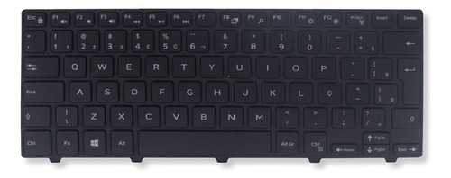 Teclado V147125ar1 Para Notebook Dell Inspiron I14-3442-a30 Cor Preto