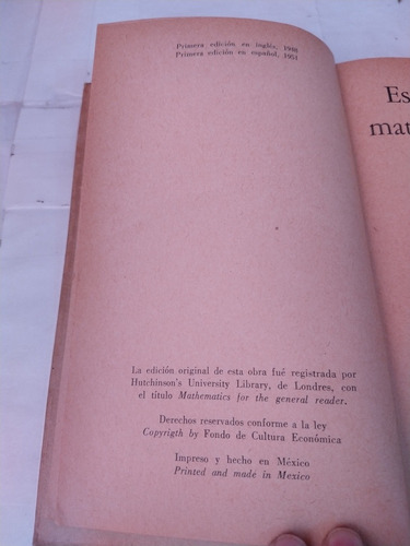 Esquema De La Matemática Actual E C Titchmarsh Fce (Usado)