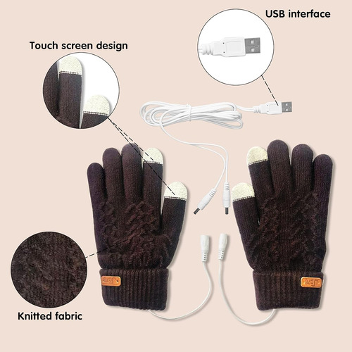 Guantes Con Calefacción Usb Para Mujer Y Hombre, Para Pantal