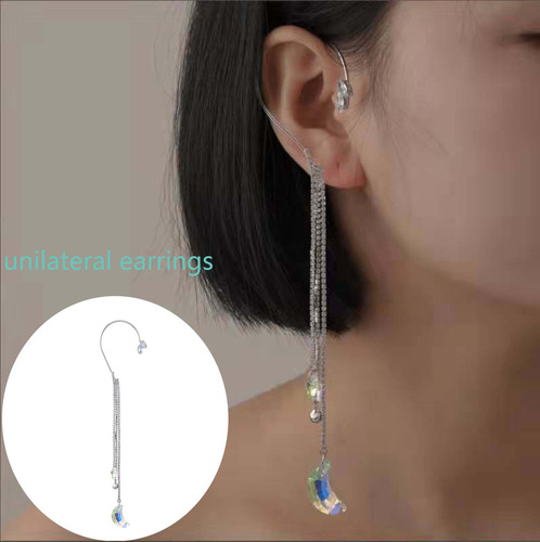 Zy 1par Pendientes Con Borlas Y Diamantes Completos