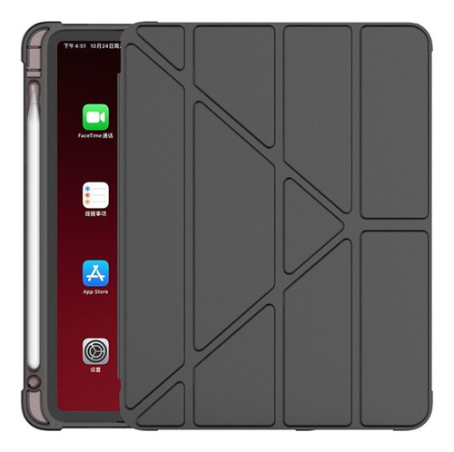 Funda Completa Para iPad 7, 8 Y 9, 10.2 Ranura Lápiz Negro