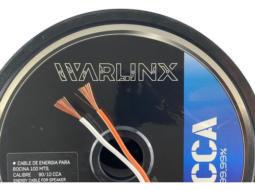 Cable Bocina Cca 100 Mts Waraudio Wsw18100ow Calibre 18 Awg
