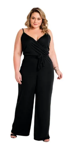 Elegante Macac o Feminino Plus Size Roupas Femininas MercadoLivre