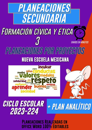 Planeación Civica Y Etica 3 Por Proyectos Secundaria (Reacondicionado)