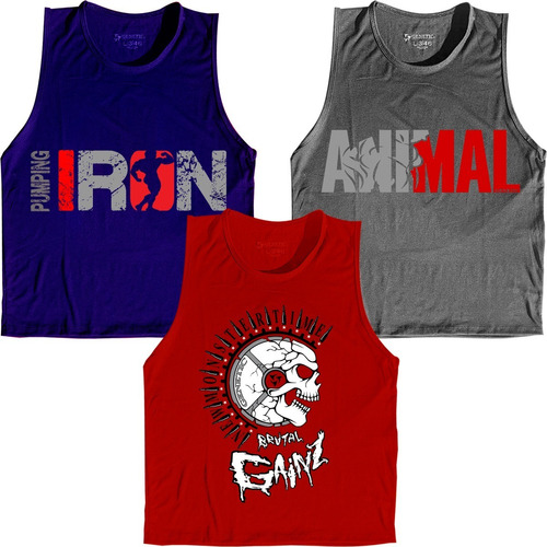 3 Remeras Manga Cortada Entrenamientos Gimnasio Genetic