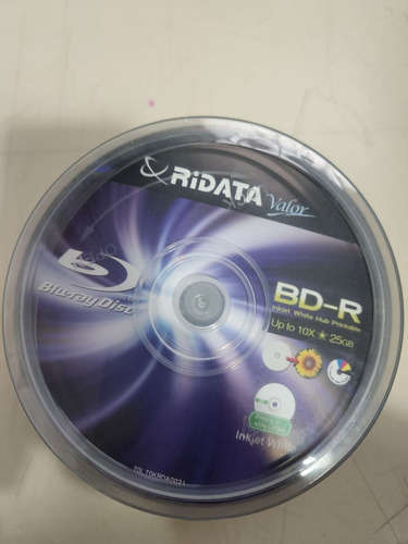 Blu Ray Ridata Por 50 Pcs Printables 25 Gb (por Dos Packs)