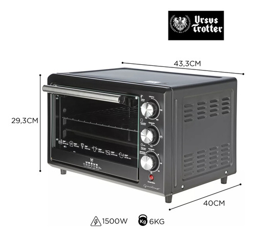 Horno Electrico Ut-backofen Pro-b 25l Ursus Trotter
