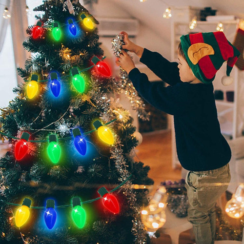 ¡ Collar De Bombilla Brillante Con Luces Led Navideñas,