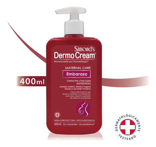  Crema Corporal Dermocream  Embarazo En Dosificador 400ml