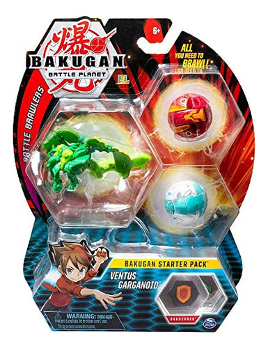 Bakugan Paquete De 3 Inicios, Ventus Garganoid, Criaturas Tr