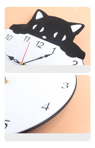Reloj De Gato Reloj De Pared Que No Hace Tictac Lindo Gato Q
