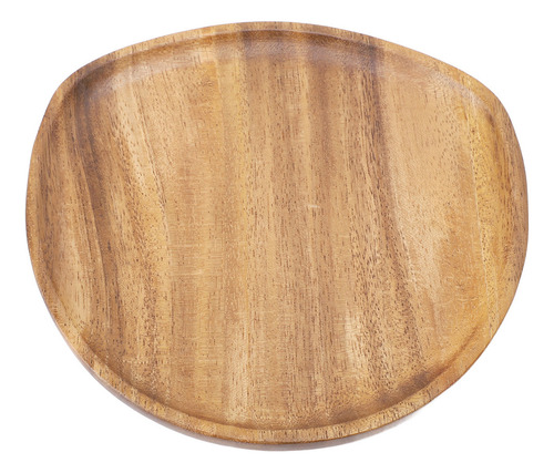 Plato Llano De Madera De Nogal De 20 Cm X 20 Cm, Único, Esti