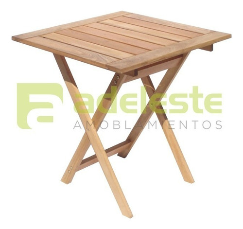 Mesa Plegable Tipo Bar En Madera 70 X 70 Para Exterior