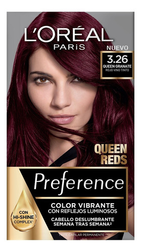 Loreal Tinte Permanente Dama Preference 3.26 Queen