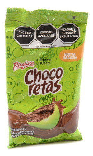 6 Pack Chocolate Con Menta Chocoretas Ricolino 60