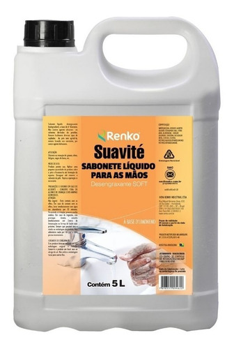 Sabonete Liquido Suavite Desengraxante - Dlimoneno Soft 5l