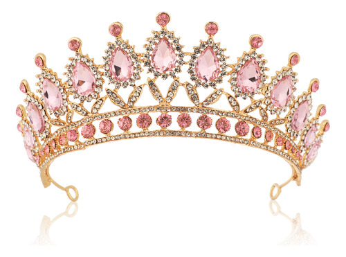 Tiaras Para Niñas, Relucientes, Barrocas, Con Corona De Prin