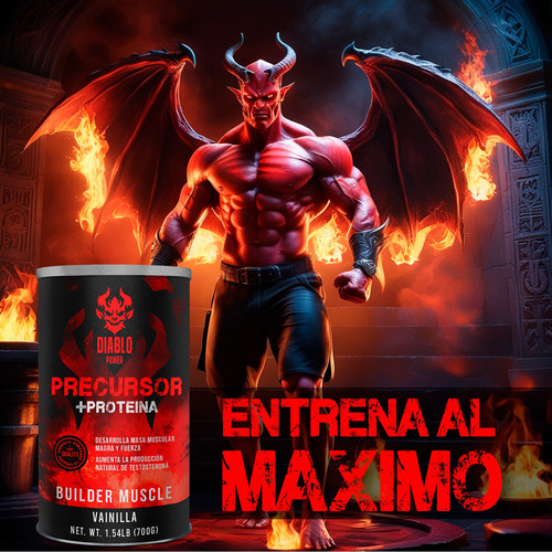 Precursor + Prote Para Hombres Diablo Power 700 G Sabores Vainilla