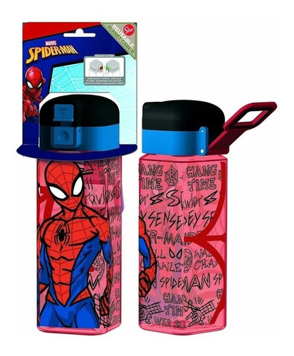 Botella Infantil Para Niños Con Agarre Spiderman Marvel